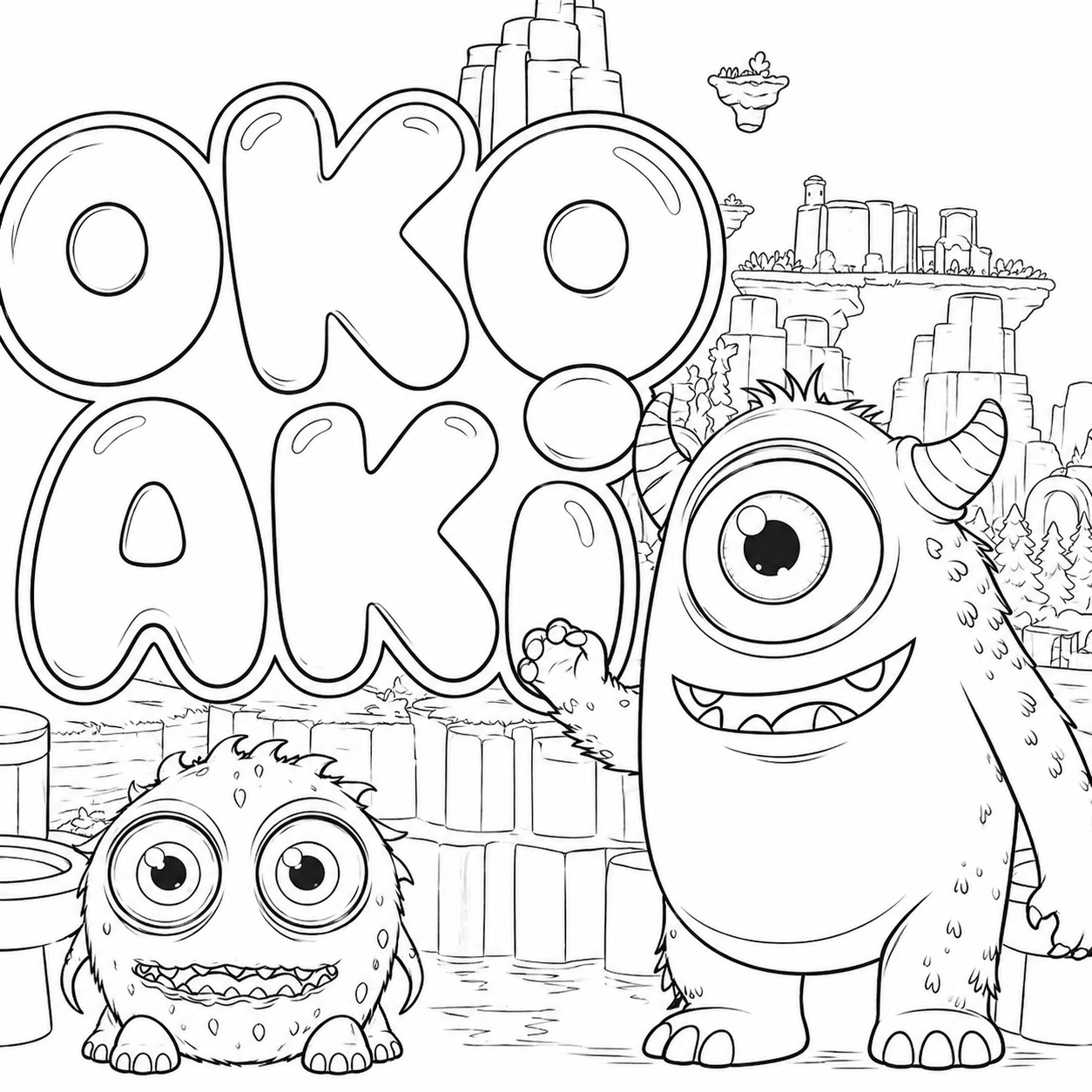 Koko Kaki line illustration