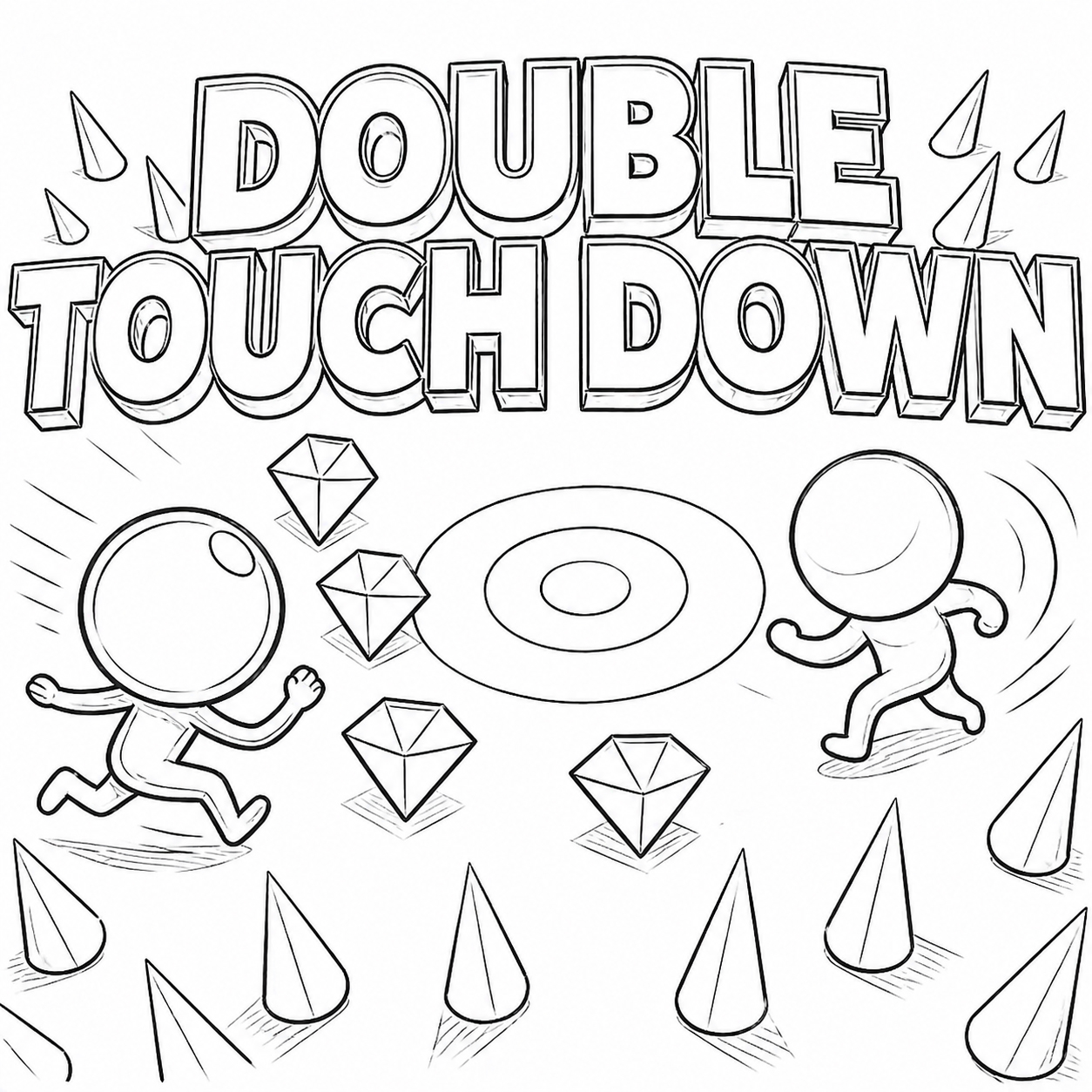 Double Touchdown line illustration